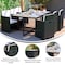 Flash Furniture 7 Piece Gray/Black Modular Patio Set & Cushions TW-3WBE00-GY-GG - alternate 6